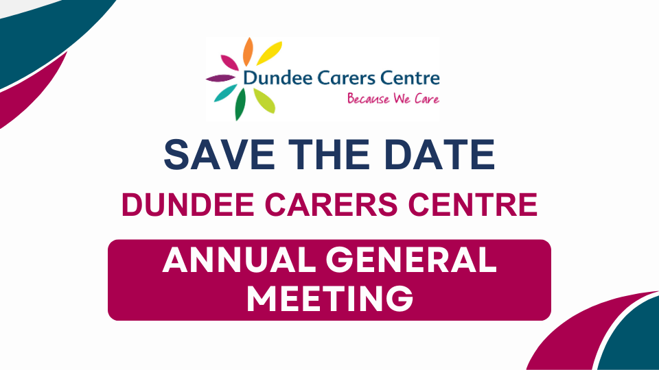 Save the date Dundee Carers Centre Graphic