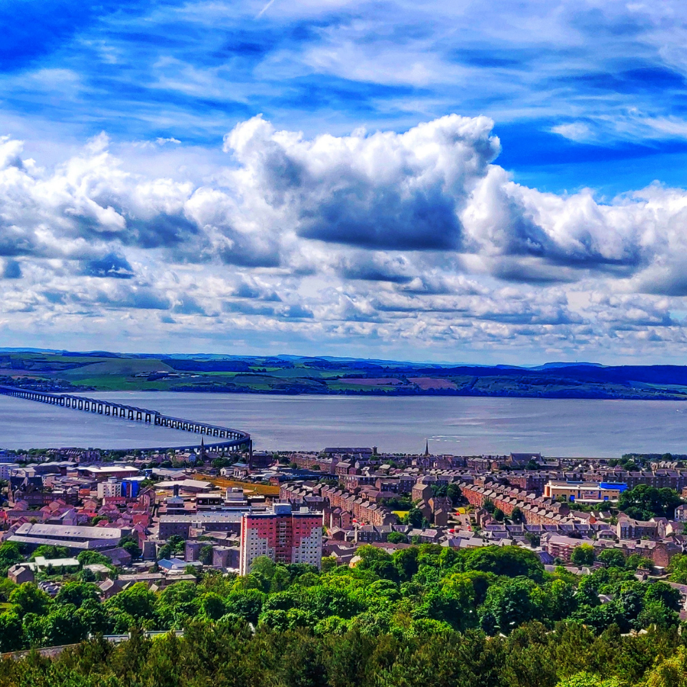 Skyline image of the city of Dundee Scotland